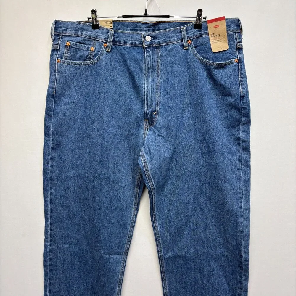 NWT Levi's 550 Relaxed Jeans Men Size 46x32 Blue Denim C106 -6